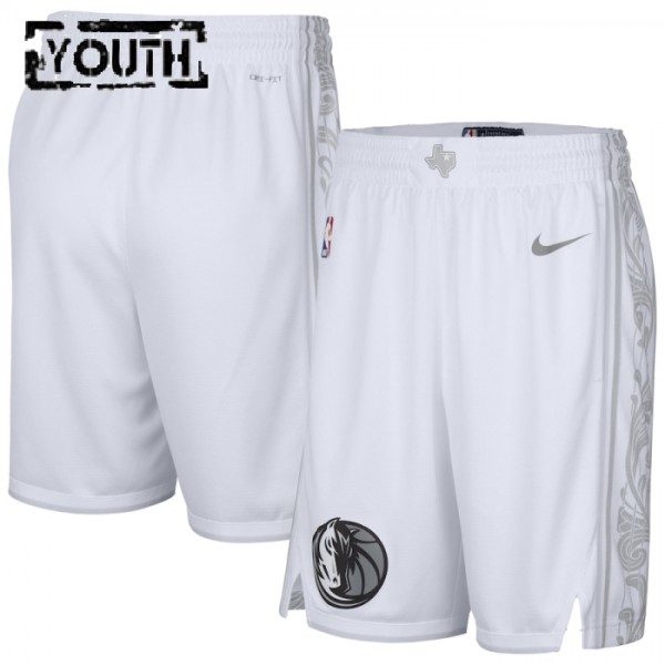 Dallas Mavericks NBA Shorts Nike 2024-25 City Edition Swingman - Kinder Dallas Mavericks NBA Shorts Nike 2024-25 City Edition Swingman - Kinder